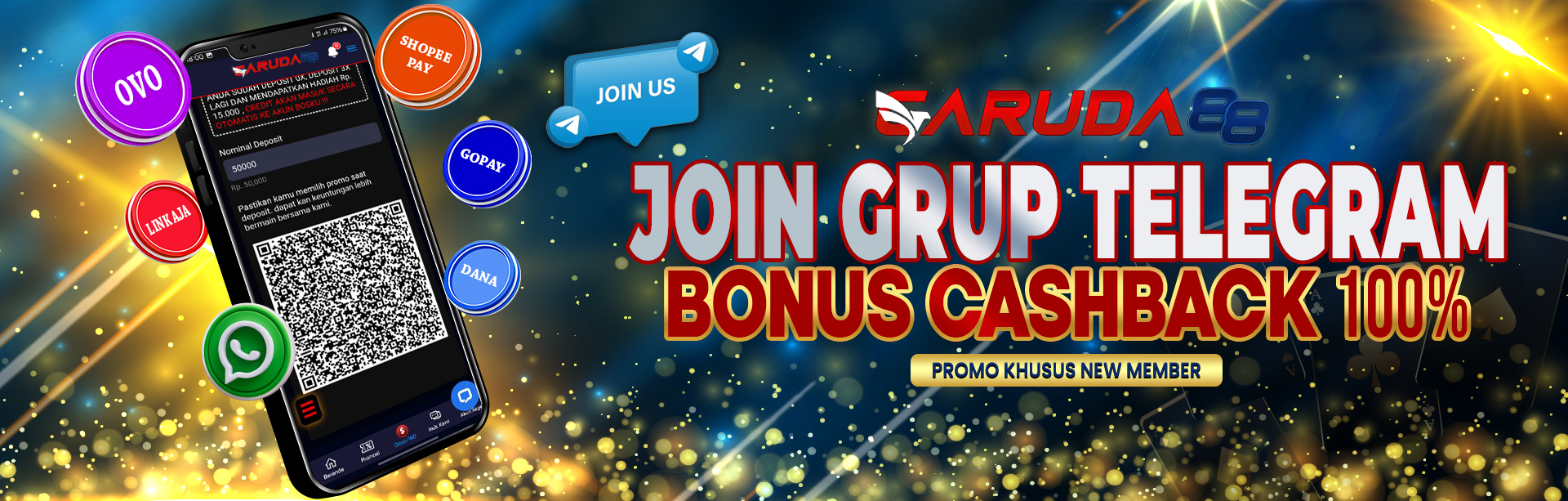 BONUS CASHBACK 100%