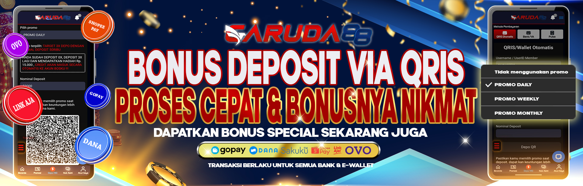 BONUS HARIAN HINGGA BULANAN